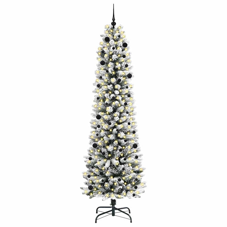 Vidaxl kunstkerstboom wit 240 cm pvc en metaal en plastic