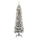 Vidaxl kunstkerstboom wit 240 cm pvc en metaal en plastic - afbeelding 3