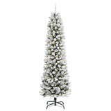 Vidaxl kunstkerstboom wit 240 cm pvc en metaal en plastic - afbeelding 3