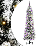 Vidaxl kunstkerstboom wit 240 cm pvc en metaal en plastic - afbeelding 2