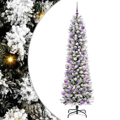 Vidaxl kunstkerstboom wit 240 cm pvc en metaal en plastic