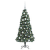 Vidaxl kunstmatige voorverlichte kerstboom met ballenset groen 120 cm