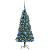 Vidaxl kunstmatige voorverlichte kerstboom met bal set groen 120 cm