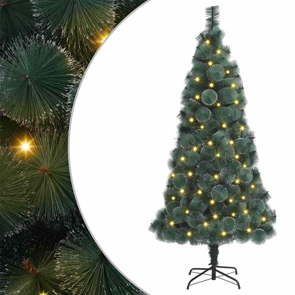 Vidaxl kunst kerstboom met verlichting groen 180 cm pet