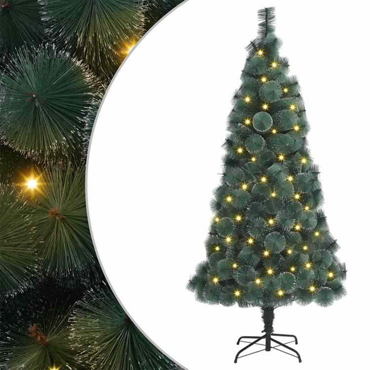 Vidaxl kunst kerstboom met verlichting groen 180 cm pet