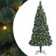 Vidaxl kunst kerstboom met verlichting groen 180 cm pet