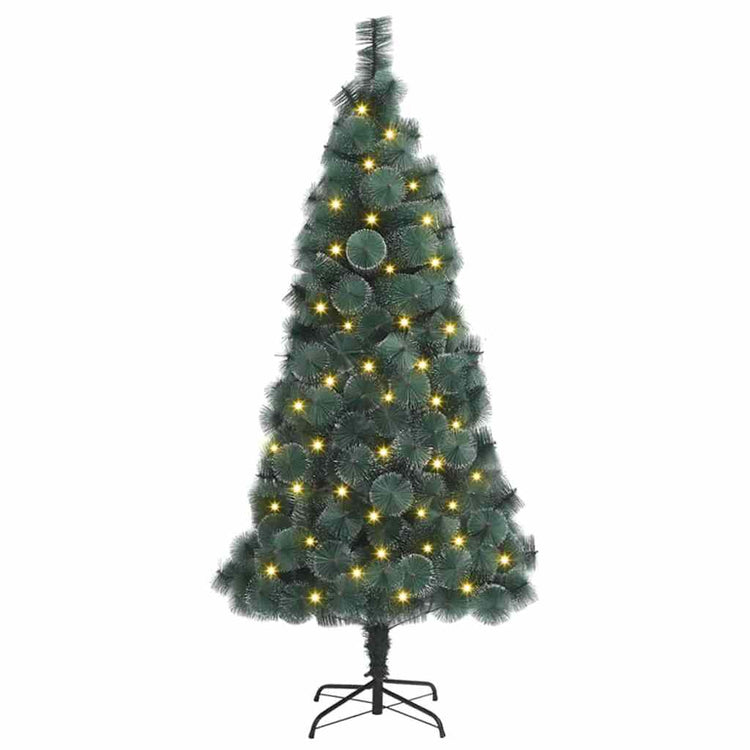 Vidaxl kunst kerstboom met verlichting groen 180 cm pet