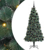 Vidaxl kunst kerstboom met verlichting en bal set groen 180 cm pet