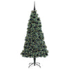 Vidaxl kunst kerstboom met verlichting en bal set groen 180 cm pet