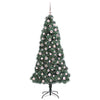 Vidaxl kunstkerstboom met verlichting en ballenset groen 180 cm pet