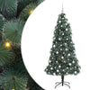 Vidaxl kunstkerstboom met verlichting en ballenset groen 180 cm pet