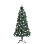 Vidaxl kunstkerstboom met verlichting en ballenset groen 180 cm pet - afbeelding 3