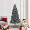 Vidaxl kunstmatige voorverlichte kerstboom met ballenset groen 180 cm