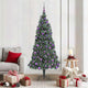 Vidaxl kunstmatige voorverlichte kerstboom met ballenset groen 180 cm