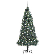 Vidaxl kunstmatige voorverlichte kerstboom met ballenset groen 210 cm - afbeelding 3