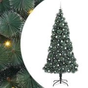Vidaxl kunstkerstboom met voorverlichting en ballenset groen 240 cm - afbeelding 2