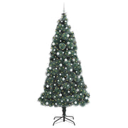 Vidaxl kunstkerstboom met voorverlichting en ballenset groen 240 cm - afbeelding 3