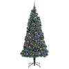 Vidaxl kunstkerstboom met ballen set, verlicht groen 240 cm pet