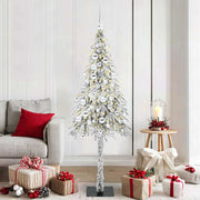 Vidaxl kerstboom met 300 led met standaard wit 180 cm pe en staal - afbeelding 1