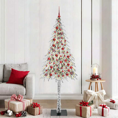 Vidaxl kerstboom met 300 led met standaard wit 210 cm pe en staal