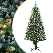 Vidaxl kunstkerstboom groen 180 cm pvc en staal en kunststof - afbeelding 2