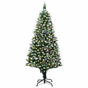 Vidaxl kunstkerstboom groen 180 cm pvc en staal en kunststof - afbeelding 3