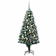 Vidaxl kunstkerstboom groen 180 cm pvc en staal en kunststof - afbeelding 2