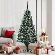 Vidaxl kunstkerstboom groen 180 cm pvc en staal en kunststof - afbeelding 1
