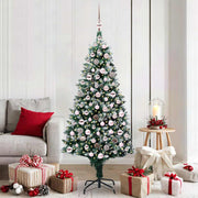 Vidaxl kunstkerstboom groen 180 cm pvc en staal en kunststof - afbeelding 1