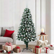 Vidaxl kunstkerstboom groen 180 cm pvc en staal en kunststof - afbeelding 1