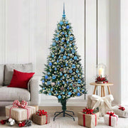 Vidaxl kunstkerstboom groen 180 cm pvc en staal en kunststof - afbeelding 1