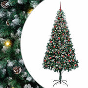 Vidaxl kunstkerstboom groen 210 cm pvc en staal en kunststof - afbeelding 2