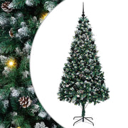 Vidaxl kunstkerstboom groen 210 cm pvc en staal en kunststof - afbeelding 2