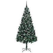 Vidaxl kunstkerstboom groen 210 cm pvc en staal en kunststof - afbeelding 3