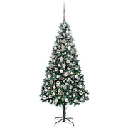 Vidaxl kunstkerstboom groen 210 cm pvc en staal en kunststof - afbeelding 3
