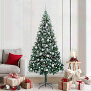 Vidaxl kunstkerstboom groen 210 cm pvc en staal en kunststof - afbeelding 1