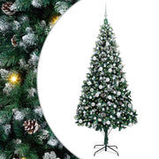Vidaxl kunstkerstboom groen 210 cm pvc en staal en kunststof - afbeelding 2