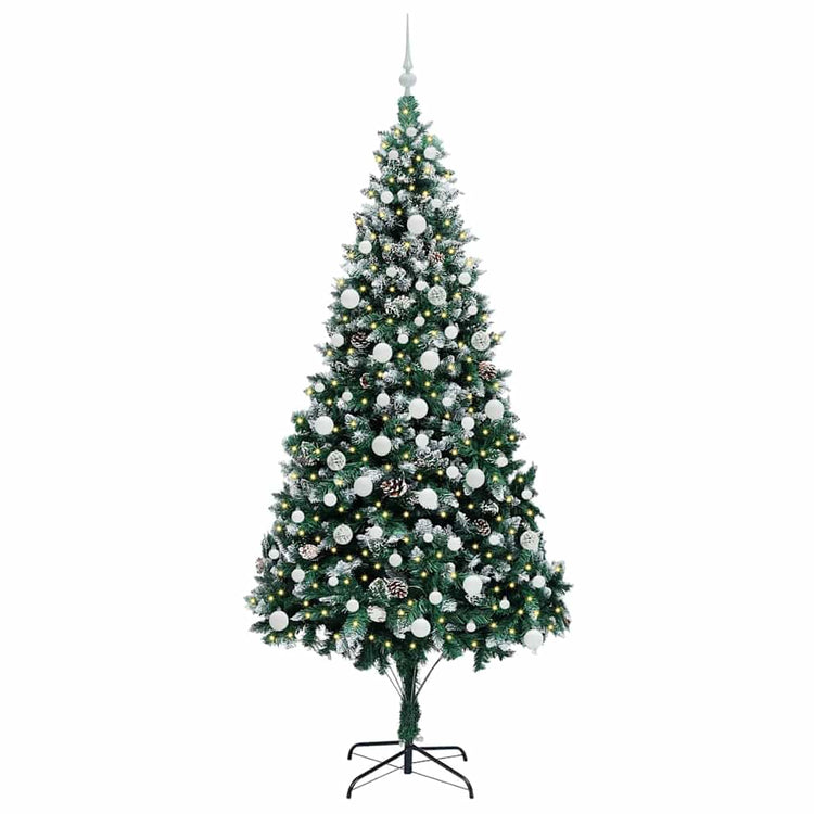 Vidaxl kunstkerstboom groen 210 cm pvc en staal en kunststof