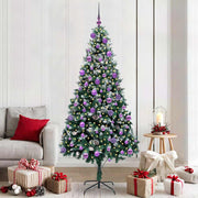 Vidaxl kunstkerstboom groen 210 cm pvc en staal en kunststof - afbeelding 1