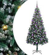 Vidaxl kunstkerstboom groen 210 cm pvc en staal en kunststof - afbeelding 2