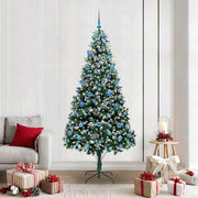 Vidaxl kunstkerstboom groen 210 cm pvc en staal en kunststof - afbeelding 1