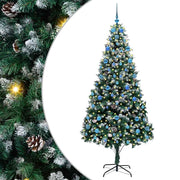 Vidaxl kunstkerstboom groen 210 cm pvc en staal en kunststof - afbeelding 2