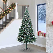 Vidaxl kunstkerstboom groen 240 cm pvc en staal en kunststof - afbeelding 1