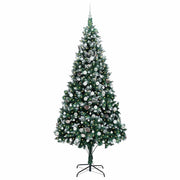 Vidaxl kunstkerstboom groen 240 cm pvc en staal en kunststof - afbeelding 3