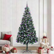 Vidaxl kunstkerstboom groen 240 cm pvc en staal en kunststof - afbeelding 1