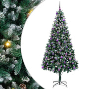Vidaxl kunstkerstboom groen 240 cm pvc en staal en kunststof - afbeelding 2