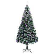 Vidaxl kunstkerstboom groen 240 cm pvc en staal en kunststof - afbeelding 3