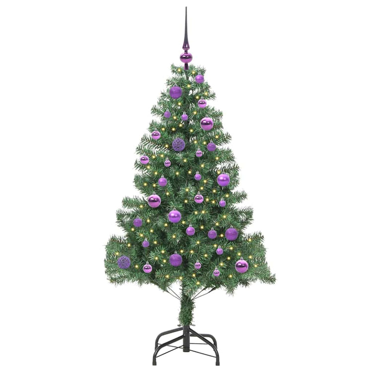 Vidaxl kerstboom met 150 led met standaard groen 150 cm pvc