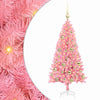 Vidaxl kerstboom met 150 led met standaard roze 120 cm pvc