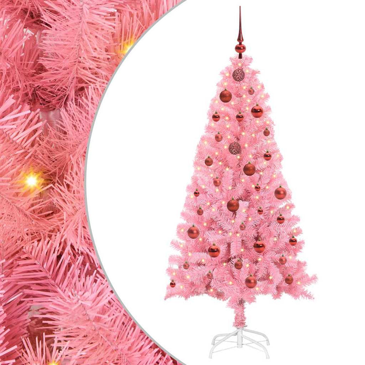 Vidaxl kerstboom roze 150 cm pvc